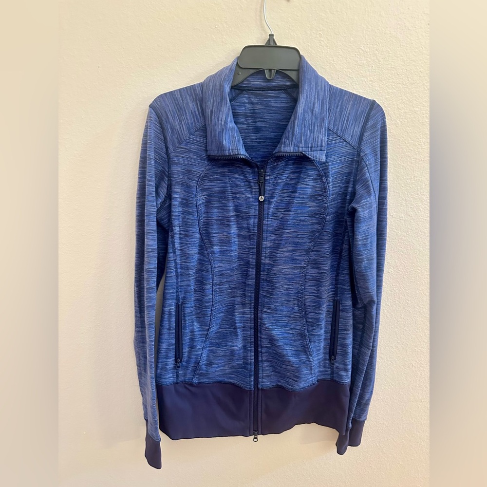 Lululemon Nice Asana Jacket in Wee Are From Space Cadet Blue size 10